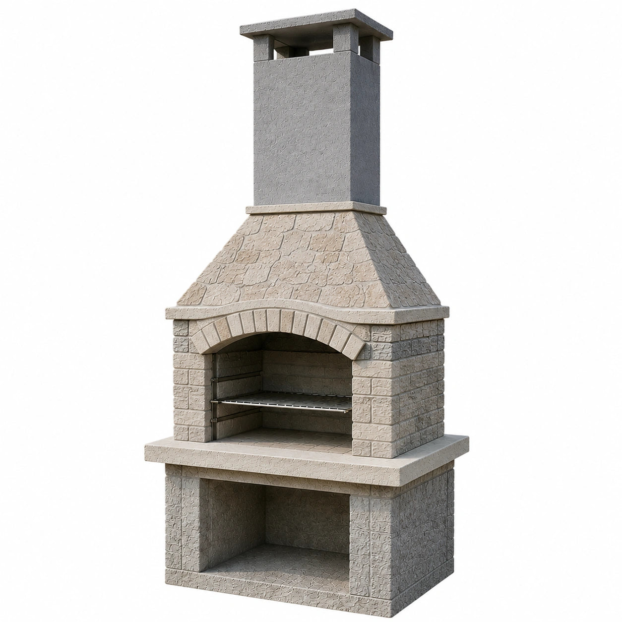 Stein Grillkamin mit Schornstein