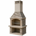 Gartengrillkamin aus Beton mit Schornstein