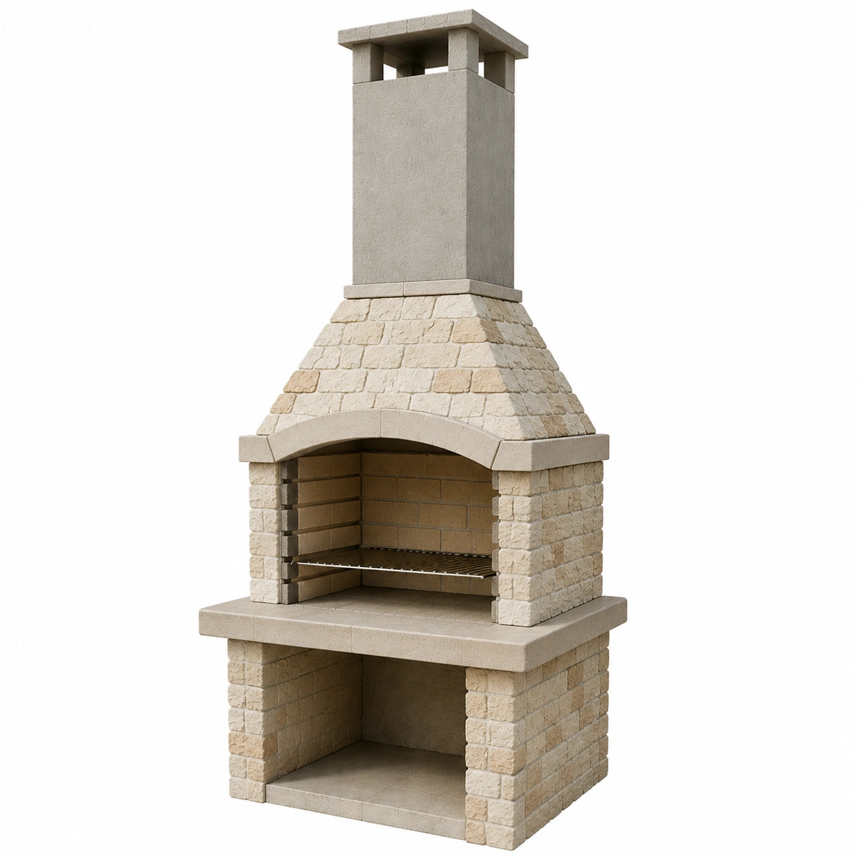 Naturstein Gartenkamin Grill 120x200x70 cm