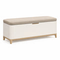 Polsterbank mit Aufbewahrung MDF Holz 120x40x45 cm