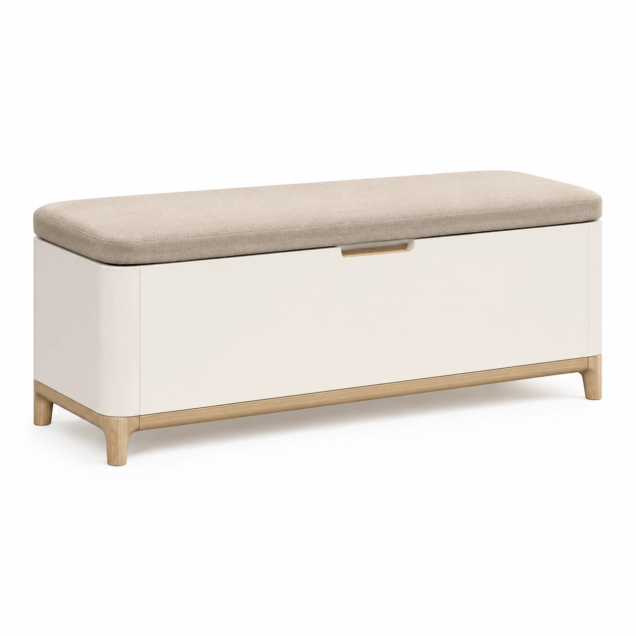 Polsterbank mit Aufbewahrung MDF Holz 120x40x45 cm