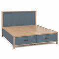 Holzbett mit Stauraum Blau 200x160 cm
