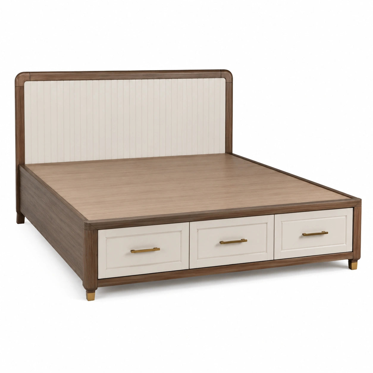 Bett mit Stauraum aus Holz und MDF 200x160 cm