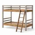 Etagenbett aus Holz mit Leiter Zweifarbig 200x90cm
