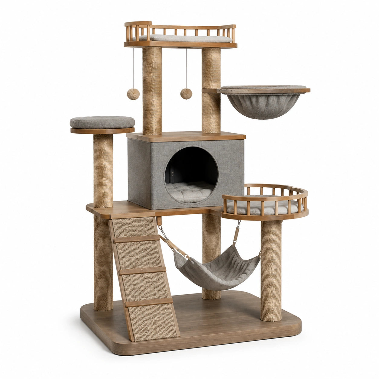 Katzenbaum Holz Sisal Polyester 150cm