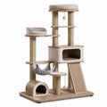 Katzenbaum mit MDF und Stoffhütte 155 cm
