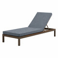 Gartenliege Aluminiumrahmen Polyesterbezug Grau 200x65x35 cm
