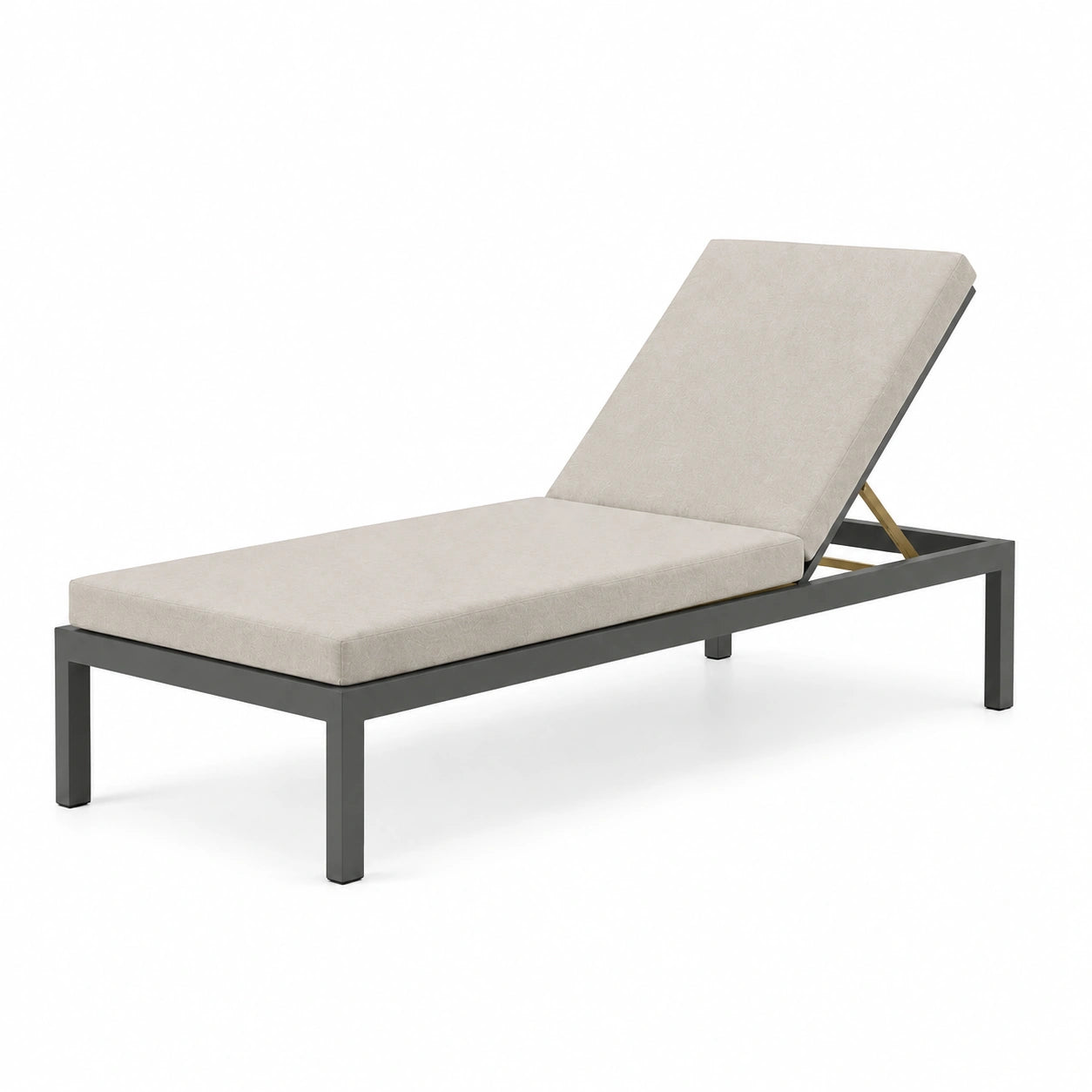 Aluminium Sonnenliege Beige Verstellbar 200x70x35 cm