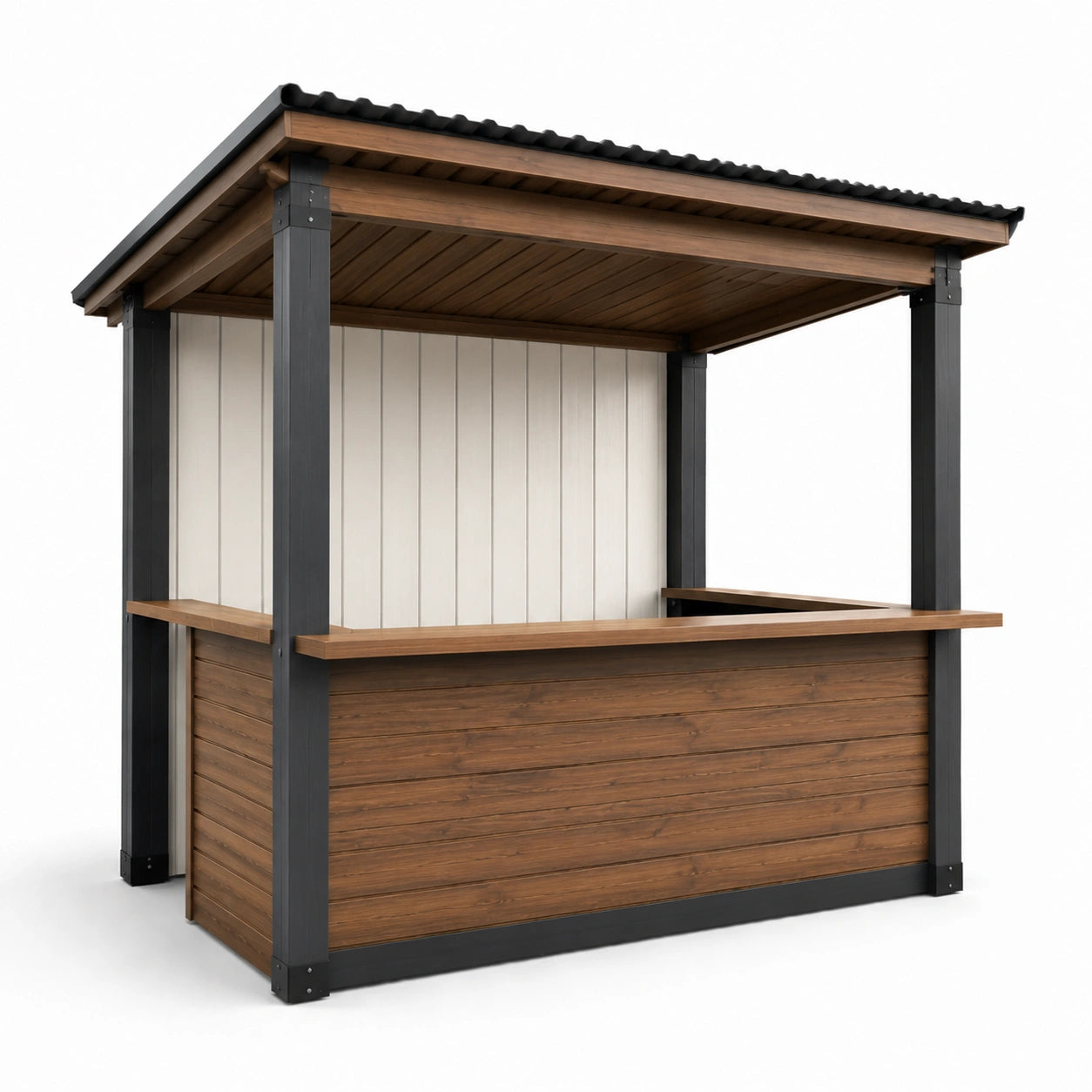 Holz- und Metall-Verkaufsstand Pavillon für Außenbereich