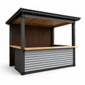 Gartenpavillon Holz Metall 300x200x250 cm
