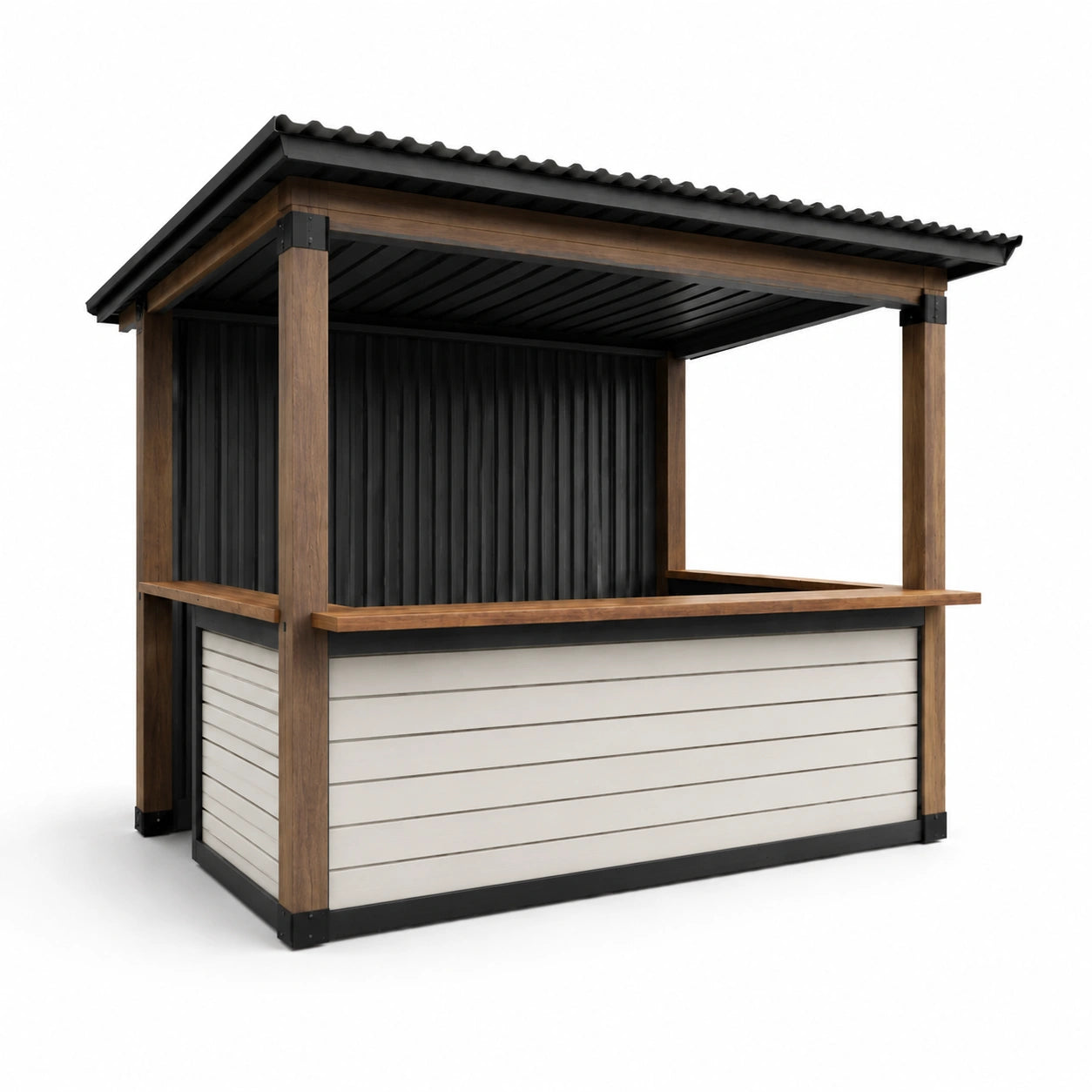 Gartenpavillon Holz Metall Kunststoff 3x2m