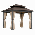 Pavillon mit Aluminiumrahmen und Polyester Vorhängen, 300x300 cm